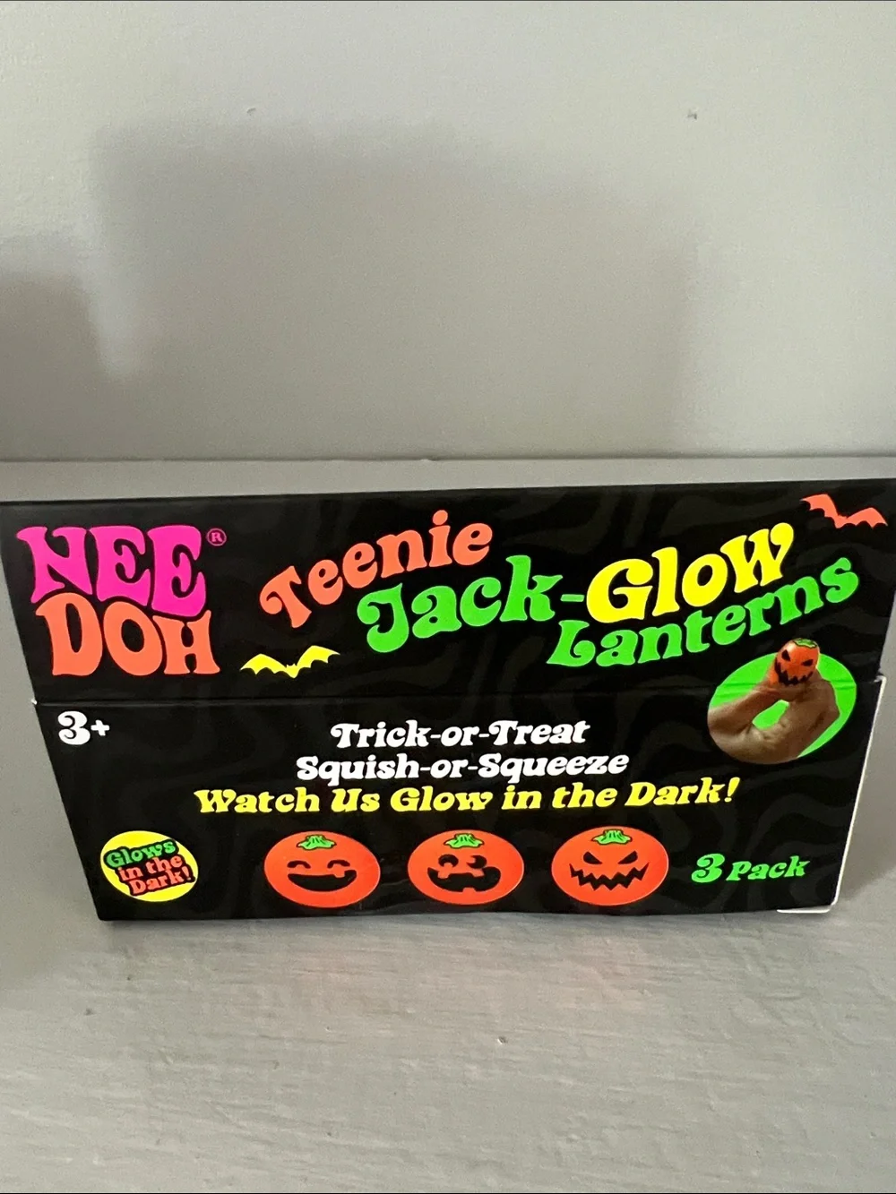 Teenie Jack-O-Glow Lanterns - Orange Glow 3-Pack
